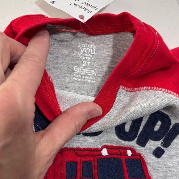 Carter’s | Boys FIREMAN 4-piece PAJAMA SET Pjs Snug Fitting Firetruck Size 2T - Picture 4 of 16